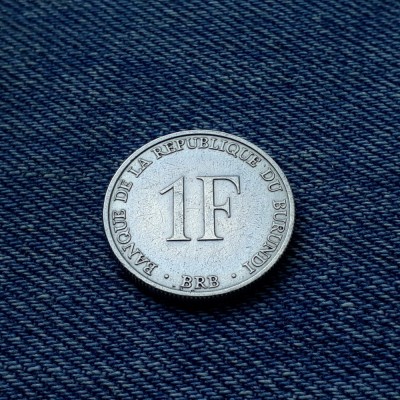 1o - 1 Franc 1976 Burundi / primul an de batere foto