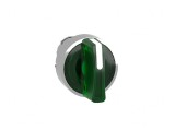 Comutator Rotativ cu LED Verde 22mm IP66 3 Poziții