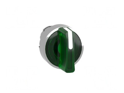 Comutator Rotativ cu LED Verde 22mm IP66 3 Poziții foto