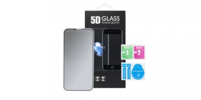 Folie de protectie Ecran Privacy pentru Apple iPhone 15, Sticla Securizata, Full Glue, 5D foto