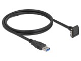 Cablu USB DELOCK 81030 USB A la USB B micro 90&deg; 1m negru 5Gbps