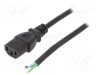 Cablu 3x0,75mm2 IEC C13 mamă 1,8m negru 10A 250V LIAN DUNG