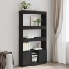 Gossi dulap inalt, negru, 92x33x180 cm, lemn prelucrat