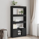 Gossi dulap inalt, negru, 92x33x180 cm, lemn prelucrat