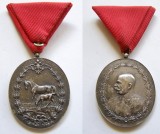 x405 AUSTRIA FRANZ JOSEPH MEDALIE DE MERIT PENTRU INGRIJIREA CAILOR anii 1890 ARGINT 50mm 36g STARE EXCELENTA