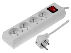 Prelungitor Prize Alb 10m 16A 4 Sockets
