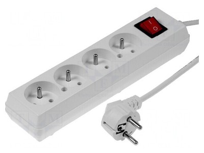 Prelungitor Prize Alb 10m 16A 4 Sockets foto