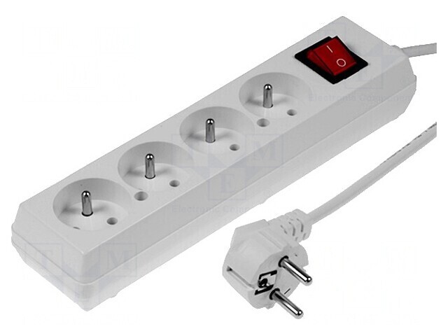 Prelungitor Prize Alb 10m 16A 4 Sockets