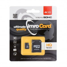 Card memorie IMRO microSD 4GB clas&amp;amp;#259; 10 UHS cu adaptor SD foto