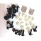 Set cleme fixare scut cutie viteze BMW Seria 5 (E60/E61), 06.2003-06.2010, 34 buc la set,Scut cutie viteze