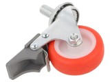 Roată de transport ELESA+GANTER 50mm 56kg Tehnopolimer PA Filet M10 Cu Blocare Torsională