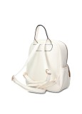 Pierre Cardin, Rucsac din piele ecologica cu bareta ajustabila, Alb