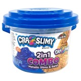 Galetusa cu slime si nisip, Cra-Z-Art, 2in1 Combo Metallic Slimy&amp;Sand