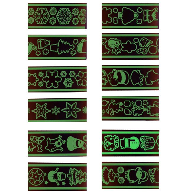 Set 12 tatuaje fluorescente, modele de Craciun Okazii.ro