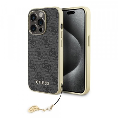 Husa pentru Apple iPhone 15 Pro, Guess, 4G Charm, Gri foto
