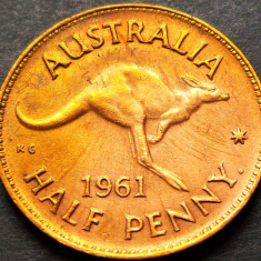 Moneda exotica HALF PENNY - AUSTRALIA, anul 1961 * cod 5320