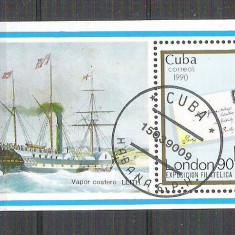 Cuba 1990 Ships, UPU, perf. sheet, used AA.038