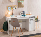 Birou, &Ccedil;ilek, White Wide Study Desk, 138x75x58 cm, Multicolor, Cilek