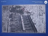 POMPIERI -PARIS -anul 1905 , cladirea pompierilor din Paris ,carte postala circulata , corespondenta de colectie