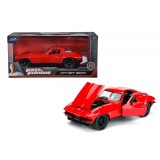 Masina metalica Fast and Furious 1966 Chevy Corvette, scara 1:24, Rosu, Simba