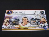 Apollo14, Prima Misiune Cu Echipaj NASA . Bloc filatelic Burkina Faso 2023, Spatiu, Stampilat
