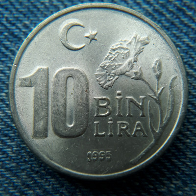 2q - 10 BIN Lira 1995 Turcia / lire foto