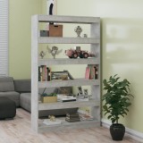 VidaXL Bibliotecă/Separator cameră, gri beton, 100x30x166 cm