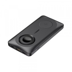 Baterie Externa Wireless Veger MagMulti W1156, 10000mAh, 22.5W, QC + PD + FQI, 2 x QI - 1 x USB-A - 1 x USB-C, Neagra