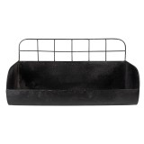 Etajera fier negru 38x14x20 cm