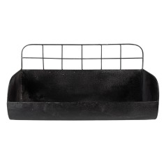 Etajera fier negru 38x14x20 cm