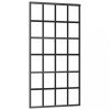 VidaXL Ușă glisantă, negru, 102x205 cm, sticlă ESG și aluminiu