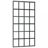 VidaXL Ușă glisantă, negru, 102x205 cm, sticlă ESG și aluminiu