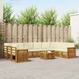 vidaXL Seturi de canapele 11 pcs Natural și Crem Lemn Solid de Acacia 3375595