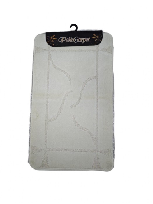 Set covorase baie 3 piese antiderapante Model Abstract , Crem 50x80cm