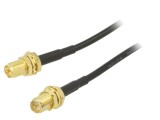 Cablu Coaxial 50&Omega; 1m RP-SMA Negru