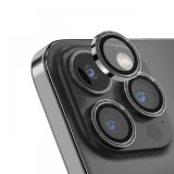 Devia Folie Sticla Camera Peak Series Diamond iPhone 15 Pro / 15 Pro Max pachet de 3 buc Argintiu