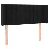 Cumpara ieftin Tablie de pat cu aripioare negru 103x16x78/88 cm catifea