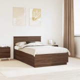 Cumpara ieftin Cadru de pat Stejar inchis 120 x 190 cm Lemn prelucrat