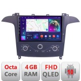 Navigatie Ford S-max 2006-2014 dedicata Android QLED octa core 4+64 4G DSP FHD carplay android auto radio gps internet Android KIT-smax-navi+EDT-E309v