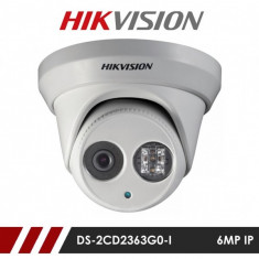 Camera supraveghere dome IP Hikvision DS-2CD2363G0-I 6MP, 2,8mm, IR 30m, IP 67, Ik 10, H.265+, PoE slot card foto