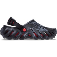 Saboti Crocs Classic Echo Marbled Clog Negru - Black/Flame foto