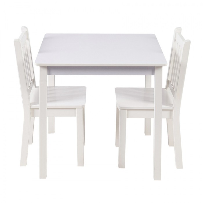 Set de masa si scaune pentru copii set din lemn pentru invatare desen joaca si masa pentru camera copiilor alb