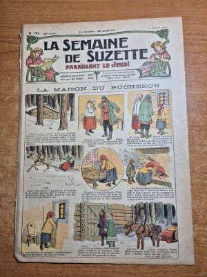 la semaine de suzette( saptamana lui suzette )-15 ianuarie 1925-limba franceza foto