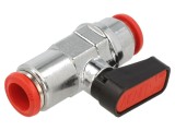Robinet mecanic cu bilă din alamă nichelată 12mm