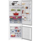 Combina frigorifica incorporabila BEKO BCNE400E40SN, 370 l, No Frost, Raft sticle, HarvestFresh, Display touch control, Clasa E, H 194 cm