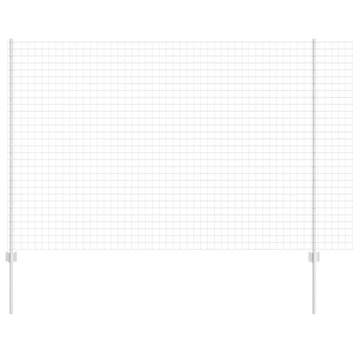 vidaXL &Icirc;ngrădire cu st&acirc;lpi Argintiu 1.5 x 10 m Oțel 3336150