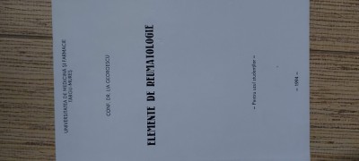 Elemente de reumatologie - Lia Georgescu 1994 foto