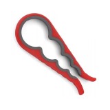 Cumpara ieftin Desfacator de capace universal, pentru borcane si sticle de marimi diferite, 22.5x10 cm - Rosu, Oem