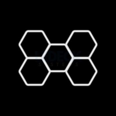 Lumina LED Hexagonala , 5 Module 164x235CM - Garaj, Dormitor, Camera Gaming, Spatii Private foto