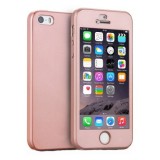 Cumpara ieftin Husa pentru Apple iPhone 5 / Apple iPhone 5S / Apple iPhone 5SE Rose-Auriu, acoperire completa 360 grade, MyStyle